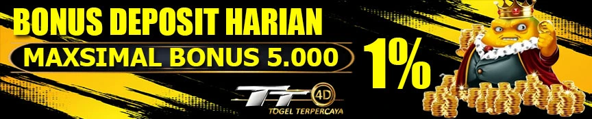 BONUS DEPOSIT HARIAN 1% ( MAX 5.000 )